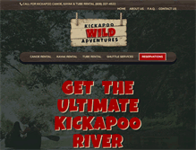 Tablet Screenshot of kickapoowild.com